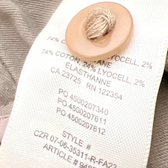 ARITZIA WILFRED FREE High Rise Picture Cargo Pants Nomad Taupe Sz 6 EUC #94891 - Picture 6 of 6